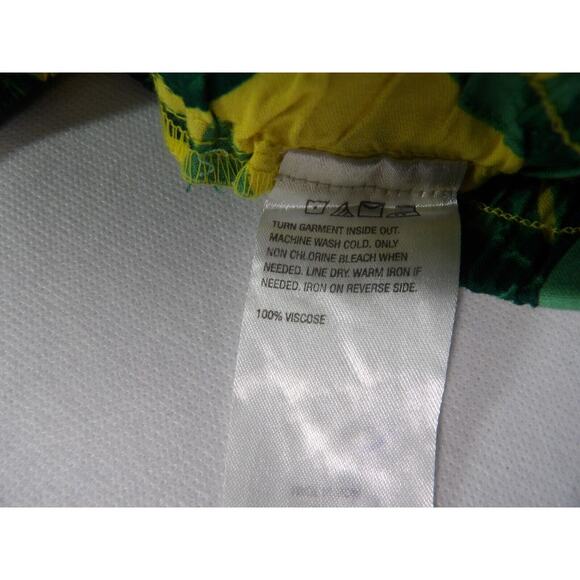 Curations 1XP Petites Plus Pant Pull On Wide Split Leg Floral Tropical Green Yel - Picture 4 of 14